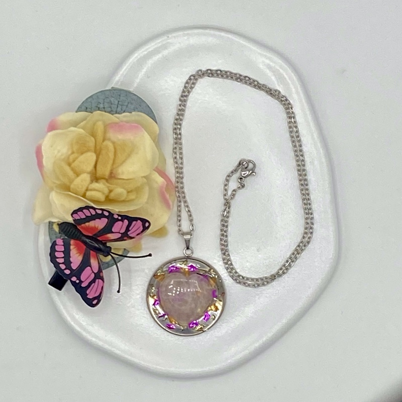 Rose Quartz Crystal Necklace