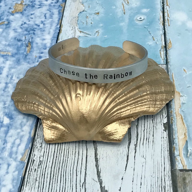 ‘Chase the rainbow’ Aluminium Bangle