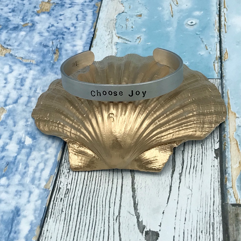 ‘Choose Joy’ Aluminium Bangle