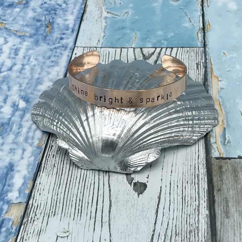 ‘Shine Bright & Sparkle’ - Copper bangle (non-tarnish)